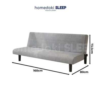 Homedoki Abu-Abu Tua Tempat Duduk Multifungsi Sofa Tidur/ 2In1 Kursi Santai Serbaguna Furniture Rumah/Sofa Bed Lipat Modern