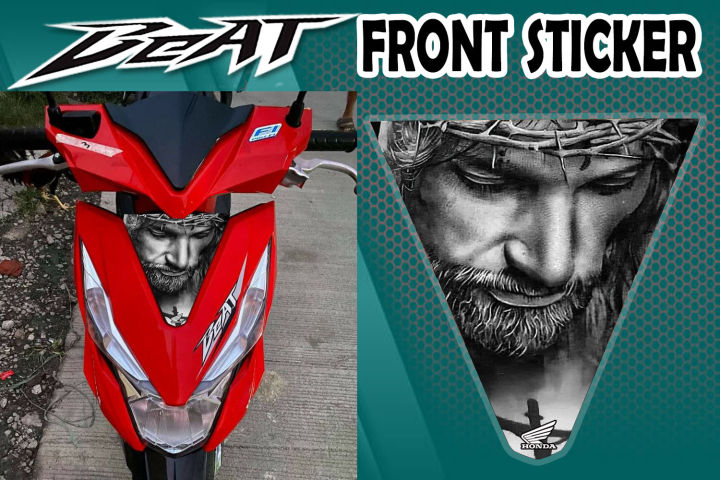 HONDA BEAT FRONT STICKER / HONDA BEAT ACCESSORIES / HONDA BEAT DECALS / HONDA BEAT STICKER / STICKER / DECALS