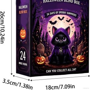 RA Halloween Cat Countdown Calendar Acrylic Blind Box New Classical Style Gift Decor AR