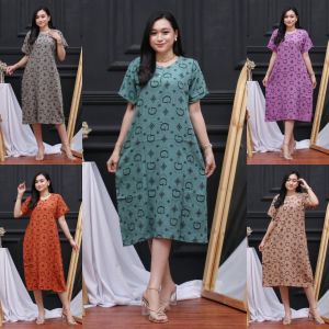 PROMO !!! DASTER BUSUI KANCING DEPAN LD 110 BAHAN RAYON TEBAL PREMIUM DRESS WANITA DEWASA MURAH MERIAH