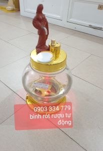 bình rót ruou tự động cô gái - tiểu long nữ 2.7 lit thủy tinh cao cấp