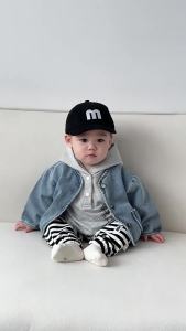 Boys spring outfit stylish toddler handsome denim jacket top baby autumn casual versatile jogger pants