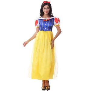 Halloween Snow White costume masquerade dress princess gown stage performance outfit skirt and bodice set