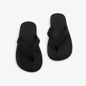 Indosole ESSNTLS Men’s Flip Flops Comfortable Arch Support Extra Grip in Wet Condition with Durable Tire Sole Waterproof Lightweight Easy Clean Black