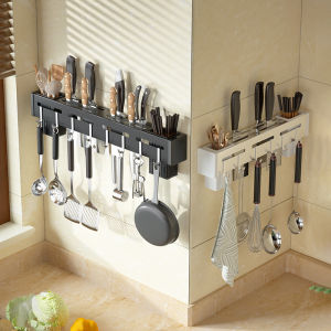 COD Starlight Rak Pisau Dinding Dapur Organizer Gantungan Panci Stainless Steel /Dinding Dapur Serbaguna/tempat pisau dapur set/rak bumbu gantung dinding tembok/rak gantung dapur HRM109