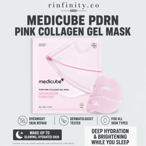 Medicube PDRN Pink Collagen Gel Mask 4ea – Revives Dull/Tired Skin Boosts Elasticity & Delivers Instant Glass-Glow with Regenerative PDRN + Collagen