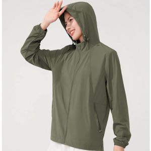 HUIESON แจ็คเก็ตป้องกันแสงแดดมีฮู้ดน้ำหนักเบาสำหรับทุกเพศสำหรับกิจกรรมกลางแจ้ง