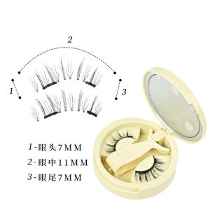 MeowMart Magnetic Eyelashes Set Reusable Faux Mink Lash Applicator Tweezer Handmade Natural Look Ringkas Rumah Tangga