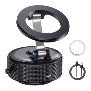 Phone Holder Bracket Stand Rack 360 Degree Rotation Powerful Magnets for Car Mount Strong Grip Vacuum Suction Attachment