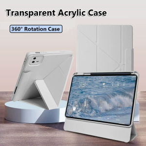Magnetic Detachable Acrylic Transparent Case for Xiaomi Pad 7 6 5 Pro 6S Pro 12.4 inch with Pencil Holder Protective Case