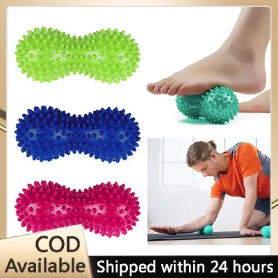 Foot Massage Roller Massage Fitness Sport Yoga Ball Peanut Double Lacrosse Spiky Ball Myofascial Balls for Plantar Fasciitis Mobility Back Foot Arch Pain Relief Ball
