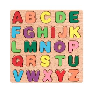【SG Stock】Wooden Alphabet Number Shape Peg Puzzle Board Kids Early Learning Recognition Puzzle Toy
