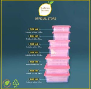 Kotak tirisan sayur / wadah saringan kecil / saringan golden lemon / kotak tiris