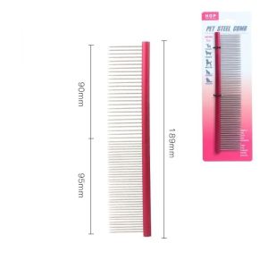 AKZDXE Stainless Steel Pins Pet Comb Hair Removal Light Aluminum Cleaning Hair Trimmer Brush Dog Grooming Comb Dogs/Cats