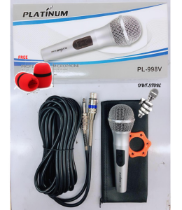 With Free Foam Heavy Duty Quality HYUNDAI PLATINUM DYNAMIC MICROPHONE FOR 10 METER WIRE PL-998V.