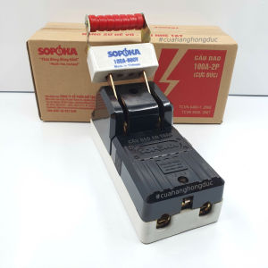 Cầu Dao Đế Sứ 1 Pha 100A-2P Màu Đen D33 SOPOKA