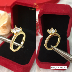 Nhẫn Thời Trang Nữ N220 Mạ Vàng Đính Đá Thời Trang Thanh Lịch