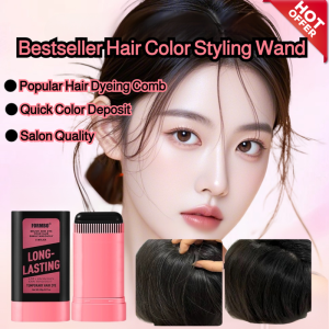 Long Lasting Fast Hair Dye Comb Covering White Hair Waterproof And Sweat-Proof Doesnt Hurt Hair Hair Stick Hair Comb With Teeth Black and Brown