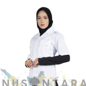 Kemeja Pdh Putih Wanita Kemeja Dinas Putih Perawat Kemeja Putih Kerja
