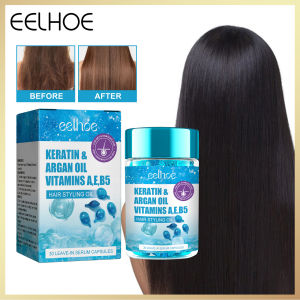 EELHOE Hair Care Essence Repair Damaged By Hot Dyeing Hair Care Capsules Essence Protein Smooth Hair Care Essential Oil Bottled Hair Care Capsule Keratin Complex Repair Oil Essential Oil Damaged Essence