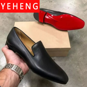 Designer Men Leather Shoes Luxury Brand Red Sole Formal Fashion Business Daily Casual Party Banquet Brogue Dress Wedding Shoes2026