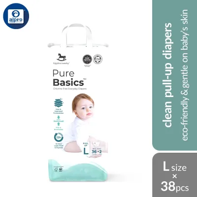 Applecrumby Purebasics Pull Up Diaper (M~XXL) | Eco-Friendly & Gentle On Baby’s Skin