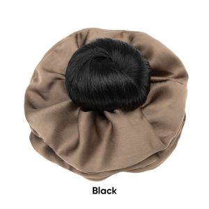DIMEL Elegant Influencer-style Hair Tie Synthetic with Grab Clip Natural-looking Artificial Flower Bun Sweet Fluffy Messy Bun Hairpiece for Women