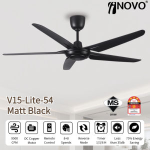 🔥HOT🔥INOVO V15 40 54inch DC motor ceiling fan 5Blade 9000CFM 16 speed Remote Control Suitable for living room/bedroom/office Remote dimming speed regulation silent operation energy-saving