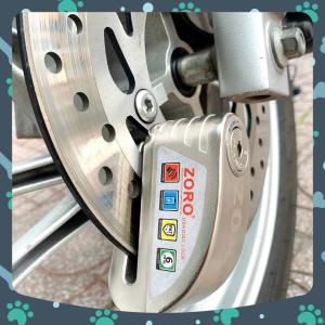 Ổ khóa đĩa xe máy báo động chống trộm ZORO còi hú tomàu trắng bạc công nghệ mỹ chìa tròn thép chống gỉ chống nướcỔ khóa đĩa xe máy báo động chống trộm ZORO còi hú tomàu trắng bạc công nghệ mỹ chìa tròn thép chống gỉ chống nước