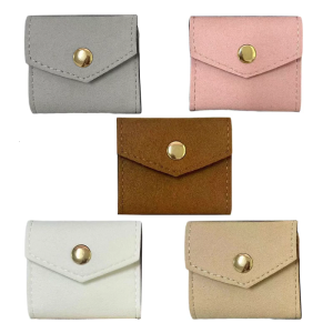 Compact Microfiber Leather Bags Stylish Storage Bag Earrings Pouches for Women’s Accessories and Gifts