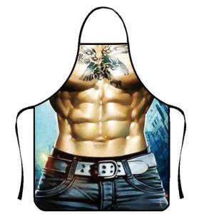 Easy Cleans Sleeveless Muscular Man Apron for Men for Home Entertaining and Social
