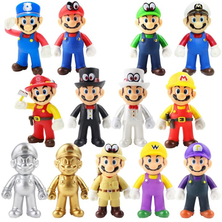 Super Mario Toys Mario bros Luigi Odyssey Figures Mario Bros Action ...