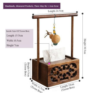 สไตล์ใหม่ กล่องทิชชู่ไม้สัก กล่องใส่กระดาษชำระ ลายไทย สไตล์วินเทจ เหมาะสำหรับห้องนั่งเล่น ร้านกาแฟ ร้านSPA