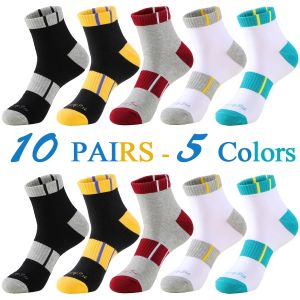 5 Pairs/Lot Mens Running Socks Casual Outdoor Sports Cotton Orange Red Stripes Compression Black 15 Styles Travel Hot Sale 20262026