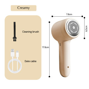 Fabric Shaver Rechargeable Lint Remover Electric Sweater Defuzzer Portable Large Storage 6-Leaf Stainless Steel Blades Fuzz Pills Bobbles Trimmer for Removing Pilling for Clothes Furniture Sweater Couch Blanket