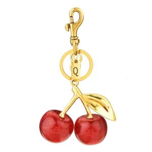 Stylish Cherry Key Chain Ornament Lovely Cherry Key Chain Accessory Versatile Keyrrings Pendant for Keys and Bags