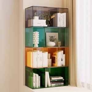 Sacesr Luxury Colorful Acrylic Living Room Bookcases Modern Large Capacity Display Cabinet Simple Multifunctional Storage Cabinet 2Z6B7