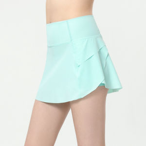 Lulu Quần chạy tập thể dục nhanh khô dáng rộng quần short thể thao nữ váy Yoga khiêu vũ eo cao chống phơi sáng