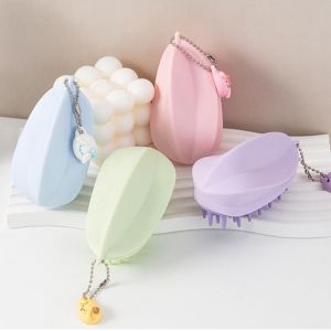 Bàn Chải Tắm Silicone Hình Lá Tạo Bọt – Cọ Tắm Silicone Massage Cơ Thể Mềm Mại Kèm Móc Treo