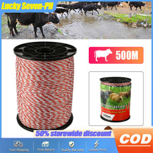 Waiting 500M Electric Fence Poly Wire Rope High Quality Red White Polywire With Steel For Farm Horse Sheep DIY Home Improvement