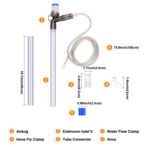 Seven Master Dụng Cụ Trao Đổi Nước Máy Hút Bụi Bể Cá Máy Hút Bụi Sỏi Ống Hút Ống Hút Bể Cá Ống Lọc Cát