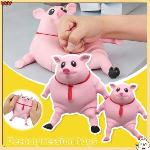 Pink Pig Squeeze Toy Soft Stretching Toy Piggy Doll Rebound Deformation Anxiety Relief Toys Gift