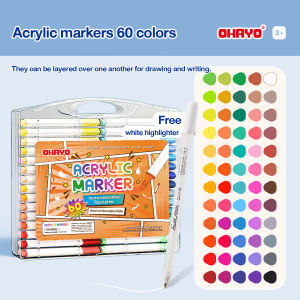 【OHAYO Design】Acrylic Marker Painting Markers 12/24/36/48/60/80 Color Kids Drawing Markerpen
