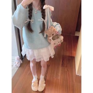 Ielgy off-vai Áo dệt kim cho phụ nữ thiết kế với ren linh hoạt Áo len mỏng