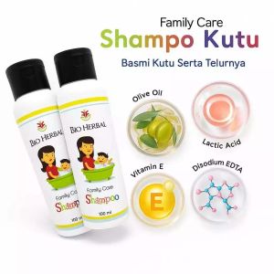 SHAMPO KUTU RAMBUT ANAK AMPUH BIO HERBAL FAMILY CARE 100ML BPOM PENGHILANG KUTU PERAWATAN RAMBUT