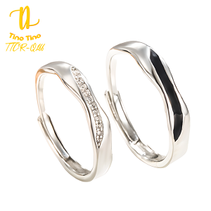 TINO TINO Cincin Couple Q166 Tunangan Nikah Kawin Wedding Ring Couple permata Zirconia