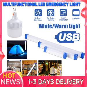 USB LED Tube Light 30W/60W/80W Rechargeable Lights Emergency Lights Lamp Super Bright LED Portable Camping Lamp 3 speed Dimming Tube Light pasar malam lampu led boleh cas lampu bateri For Outdoor Indoor Office