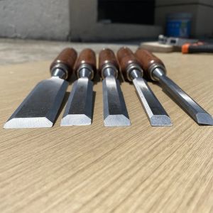 Hanson8 Woodworking Chisel Round Carving High Carbon Steel with Wooden Handle 6MM 8MM 10MM 12MM 14MM 16MM 18MM 20MM 22MM 24MM 32MM 38MM K6R8Z