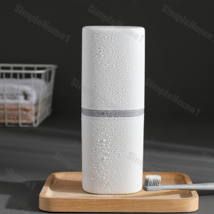 Travel Toothbrush Holder Bathroom Non-Slip Strip Storage Case Mouthwash Cup/Toothbrush Holder Organizer