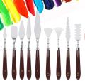 9PCS Palette Knife Palette Pisau Spatula Lukis Painting Knife Pisau Palet Pisau Lukis Art Tool Paint Chef. 